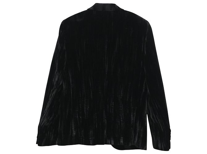 Blazer Saint Laurent in velluto nero - vista 3