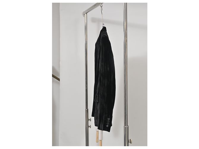 Blazer Saint Laurent in velluto nero - vista 7