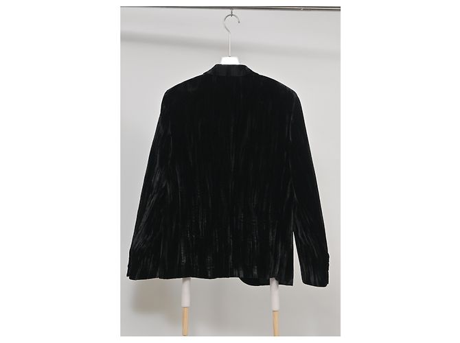 Blazer Saint Laurent in velluto nero - vista 8