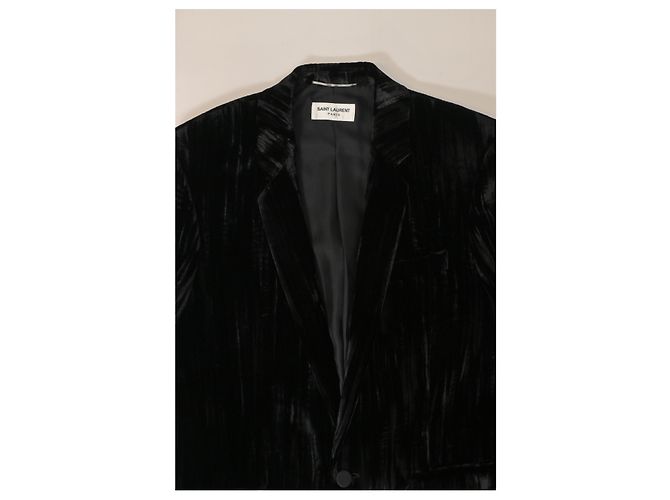 Blazer Saint Laurent in velluto nero - vista 9