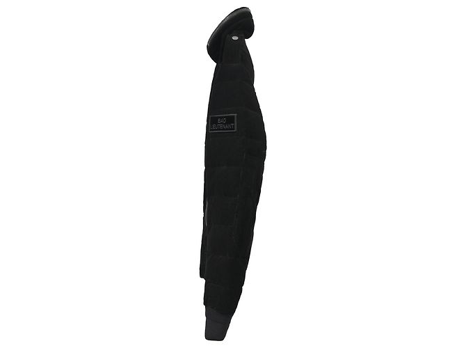 Saint Laurent 2017 Bad Lieutenant Cord-Puffermantel aus schwarzer Baumwolle - Ansicht 2