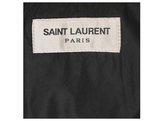 Saint Laurent 2017 Bad Lieutenant Cord-Puffermantel aus schwarzer Baumwolle - Ansicht 4