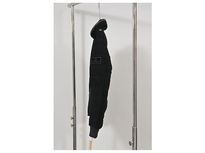 Saint Laurent 2017 Bad Lieutenant Cord-Puffermantel aus schwarzer Baumwolle - Ansicht 7