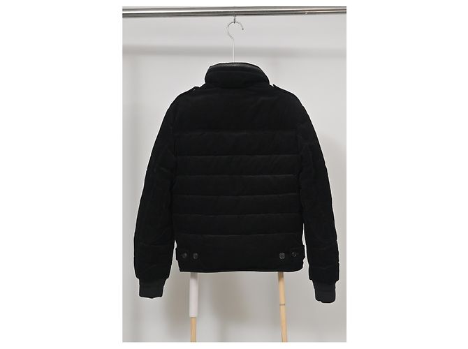 Saint Laurent 2017 Bad Lieutenant Cord-Puffermantel aus schwarzer Baumwolle - Ansicht 8