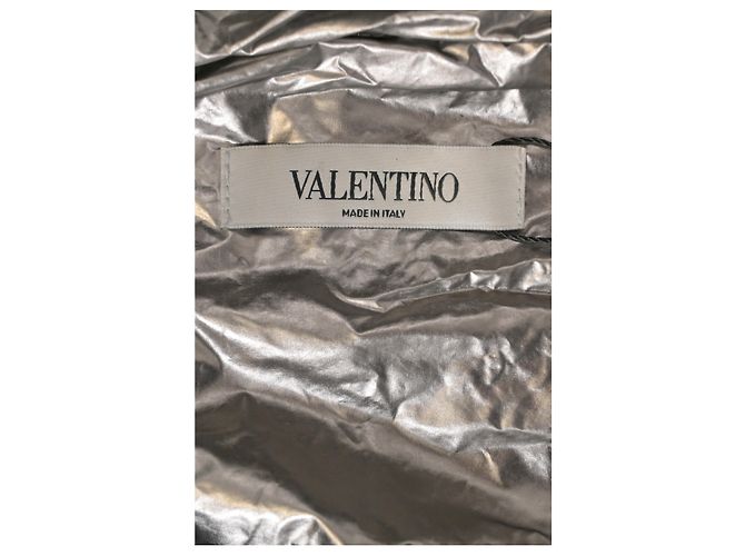 Valentino Garavani All Ways Strickjacke mit Metallic-Kapuze aus blauer Wolle - Ansicht 10