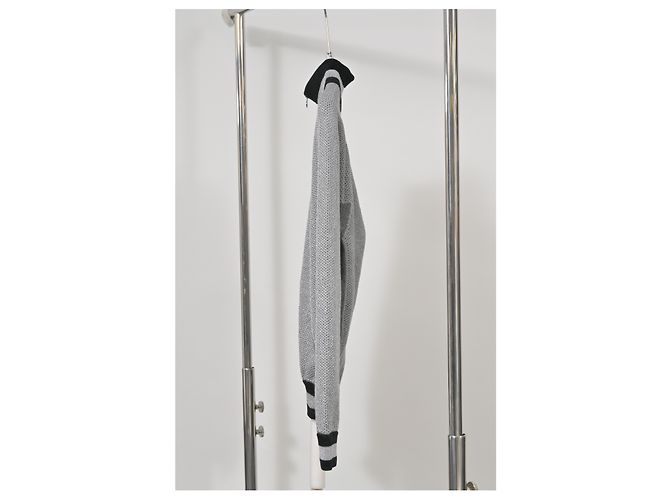 Timeless Giacca con zip Chanel in viscosa argento Metallico - vista 8
