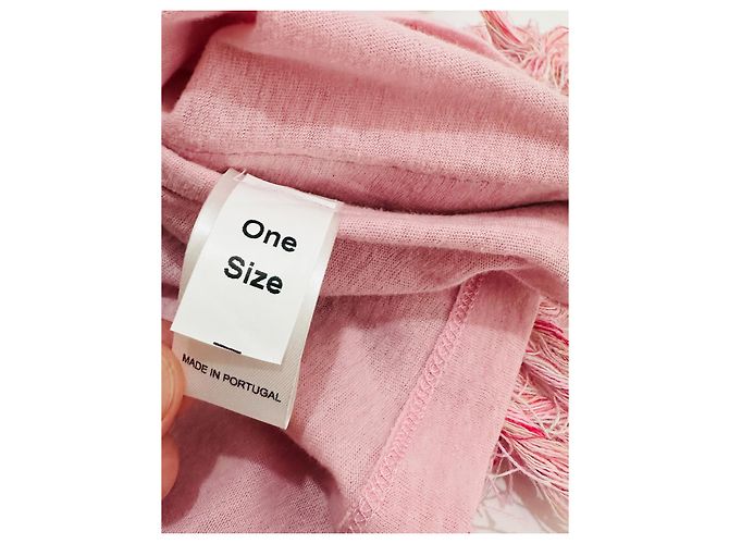 Autre Marque Mucho Gusto Poncho Rosa Baumwolle Leinen Pink - vue 6