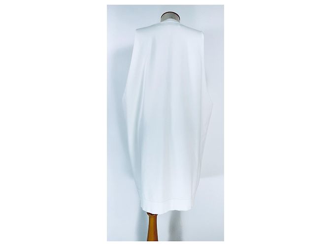 Autre Marque Isabel Benenato Ärmelloses Strickkleid Weiß - Ansicht 4