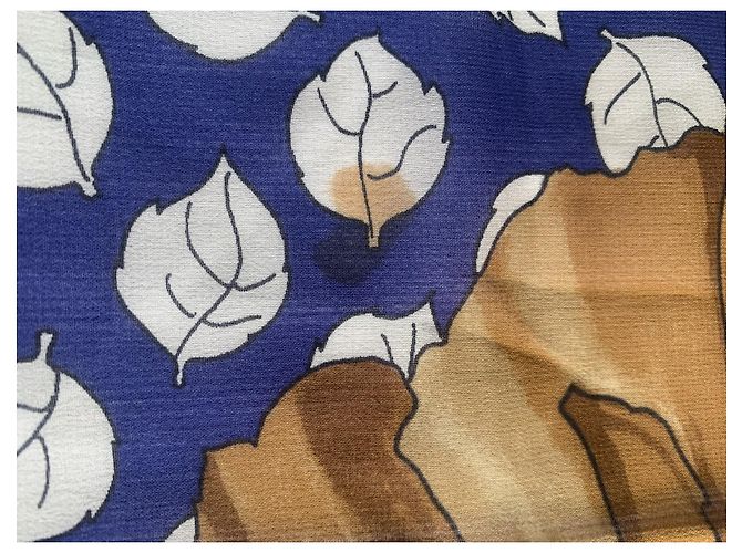 Foulard di seta Christian Dior Blu e Marrone con fiori Marrone chiaro - vista 13