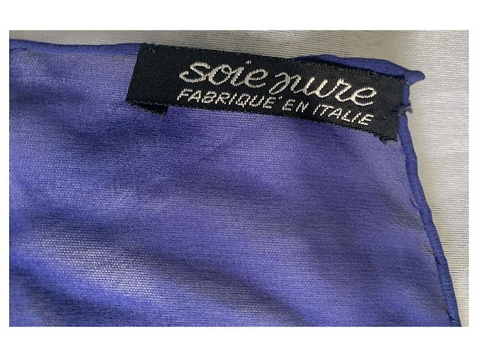 Foulard di seta Christian Dior Blu e Marrone con fiori Marrone chiaro - vista 7