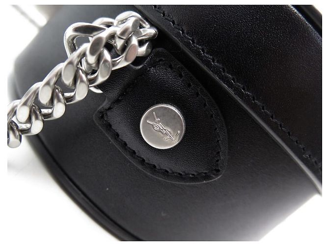 NEW SAINT LAURENT MICA MINI POUCH 552553 BORSA A TRACOLLA IN PELLE NERA Nero - vista 10