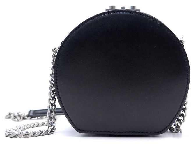 NEW SAINT LAURENT MICA MINI POUCH 552553 BORSA A TRACOLLA IN PELLE NERA Nero - vista 3