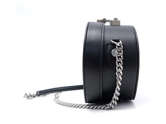 NEW SAINT LAURENT MICA MINI POUCH 552553 BORSA A TRACOLLA IN PELLE NERA Nero - vista 4