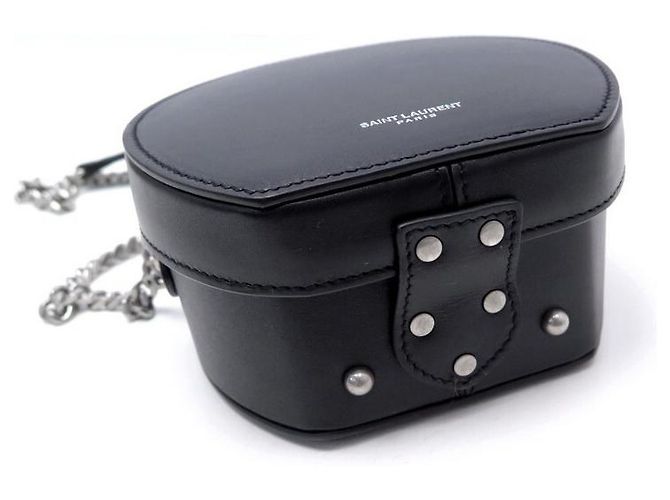 NEW SAINT LAURENT MICA MINI POUCH 552553 BORSA A TRACOLLA IN PELLE NERA Nero - vista 6