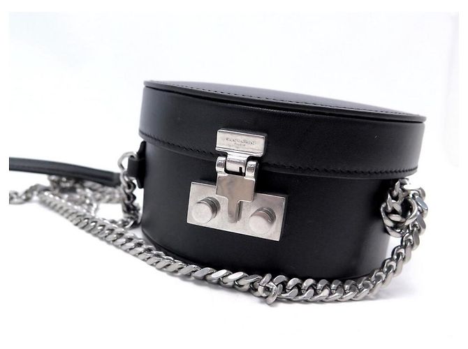 NEW SAINT LAURENT MICA MINI POUCH 552553 BORSA A TRACOLLA IN PELLE NERA Nero - vista 7