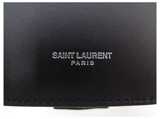NEW SAINT LAURENT MICA MINI POUCH 552553 BORSA A TRACOLLA IN PELLE NERA Nero - vista 9