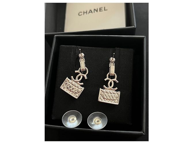 Chanel Ohrringe Tasche Silber - Ansicht 6