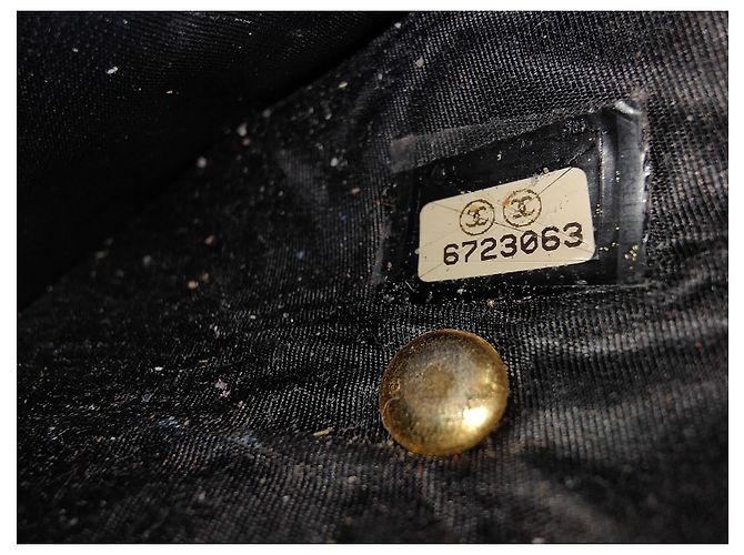 Monedero Chanel de cuero negro granulado con tarjetero - vista 8
