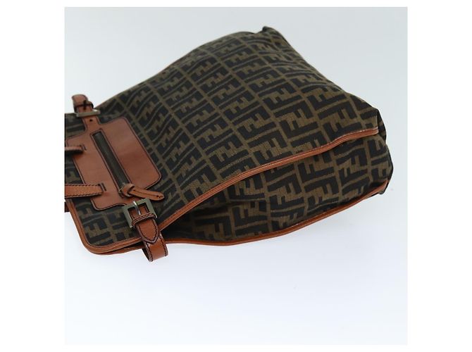 FENDI Zucca Canvas Einkaufstasche Braun Schwarz Auth am6121 - Ansicht 4