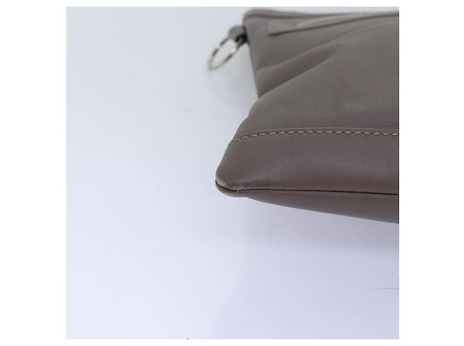 BALENCIAGA Pochette Pelle Grigia 273022 Auth am6190 Marrone - vista 14