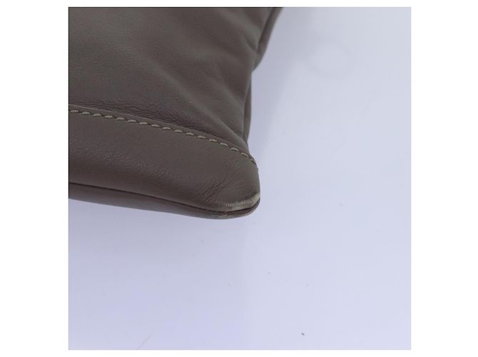 BALENCIAGA Pochette Pelle Grigia 273022 Auth am6190 Marrone - vista 8