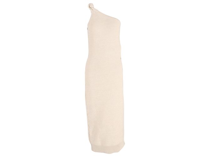 Jacquemus „La Robe Maille Noeud“ Midikleid aus beigem Polyamid - Ansicht 2