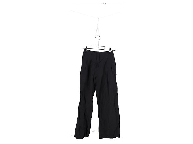 Ulla Johnson Hose mit weitem Bein aus schwarzem Polyester - Ansicht 4