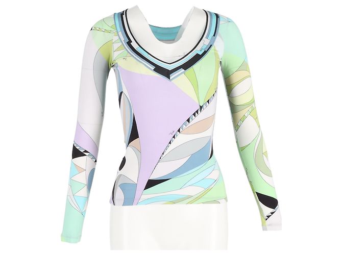 Top a maniche lunghe stampato Peter Pilotto in viscosa multicolor Multicolore - vista 2