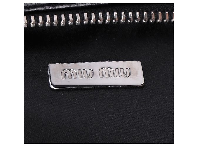 Pochette Miu Miu Matelasse in pelle Nera - vista 17