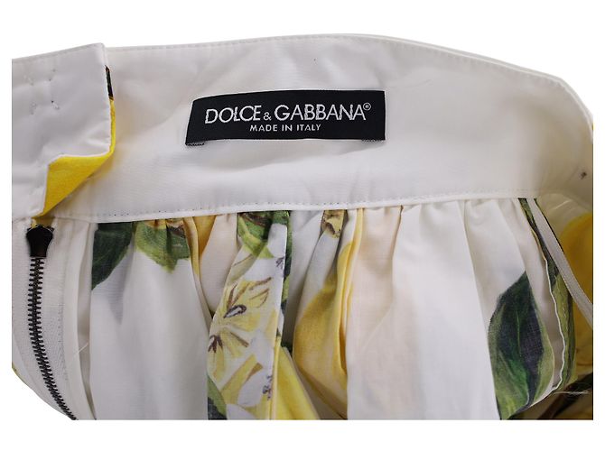 Dolce & Gabbana Falda Limón en Algodón Amarillo - vista 3