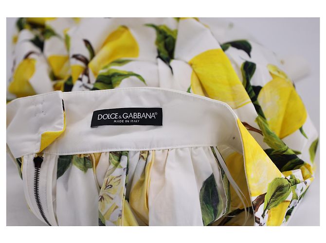 Dolce & Gabbana Falda Limón en Algodón Amarillo - vista 6