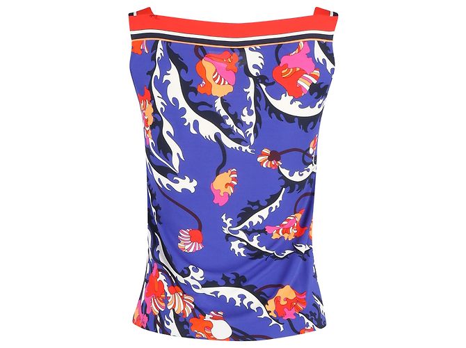 Blusa sin mangas estampada Emilio Pucci en viscosa azul - vista 3