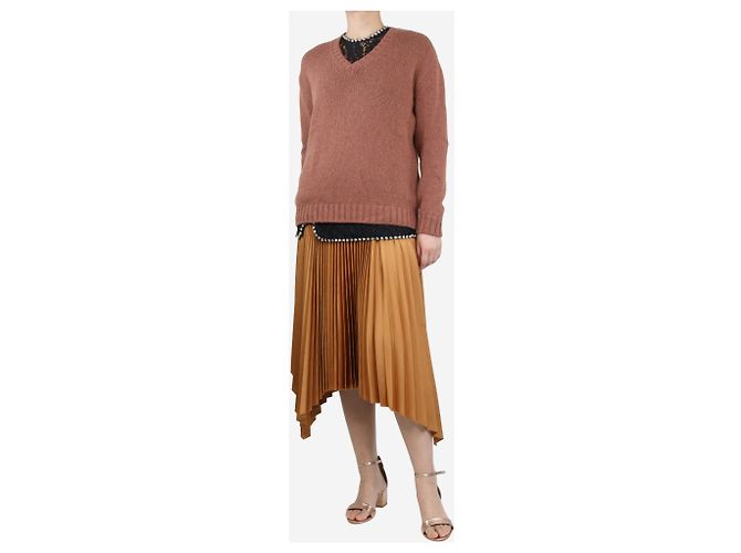Autre Marque Rosa Set aus verziertem Spitzentop und Pullover – Größe UK 10 Pink - Ansicht 3