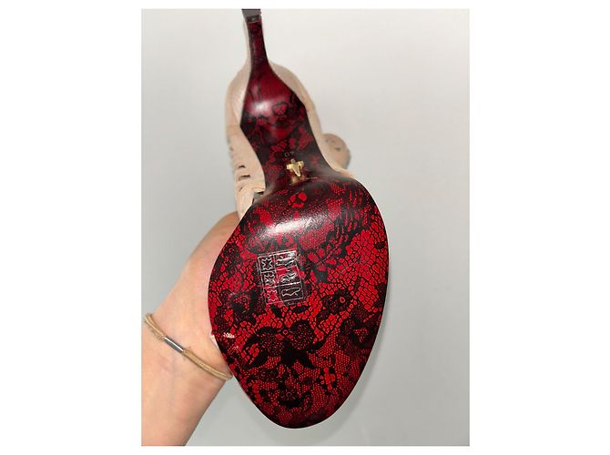 Décolleté Cesare Paciotti Rosse Beige Acetato Rosso - vista 5