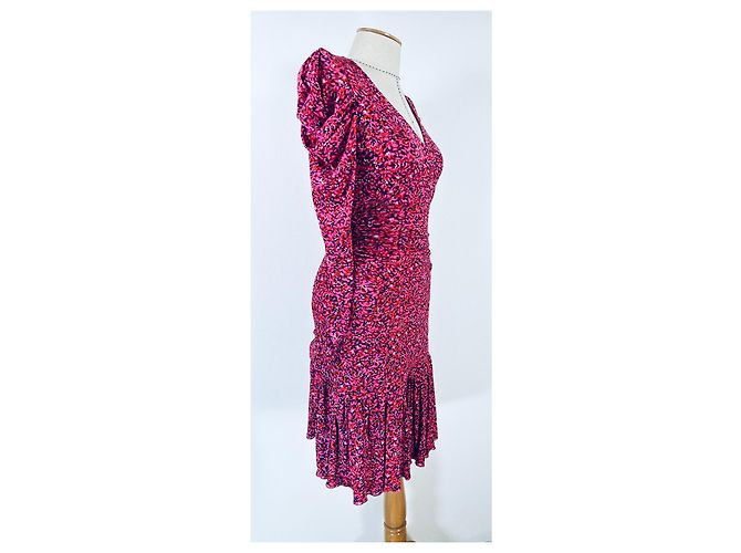 Diane Von Furstenberg Alyssa Kleid Scribble Garden Acai Mehrfarben - Ansicht 2