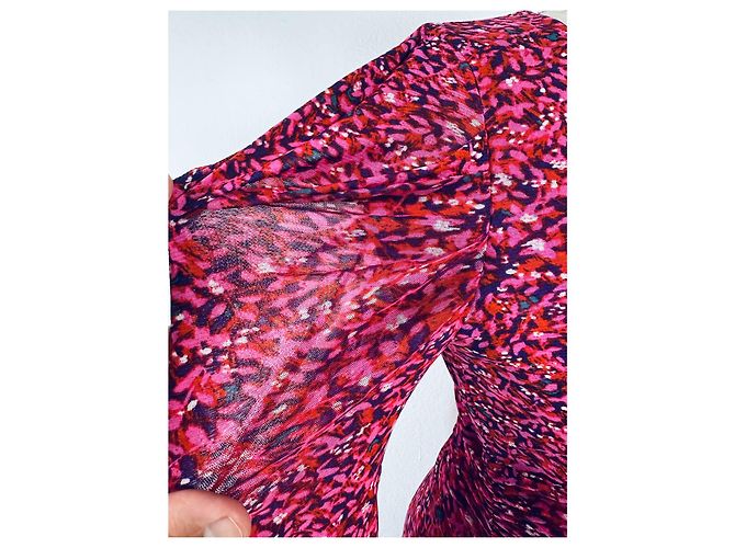 Diane Von Furstenberg Alyssa Kleid Scribble Garden Acai Mehrfarben - Ansicht 3