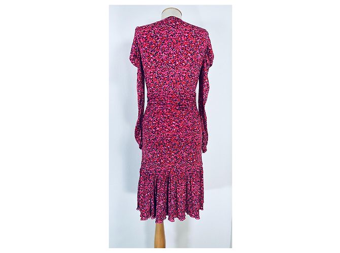 Diane Von Furstenberg Alyssa Kleid Scribble Garden Acai Mehrfarben - Ansicht 4
