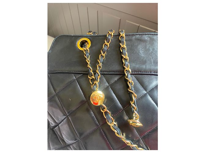 Borsa shopping Chanel in pelle trapuntata nera Nero - vista 3