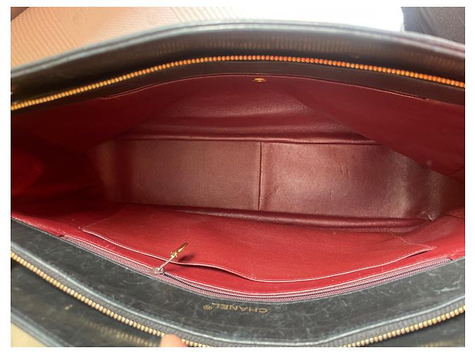 Borsa shopping Chanel in pelle trapuntata nera Nero - vista 9
