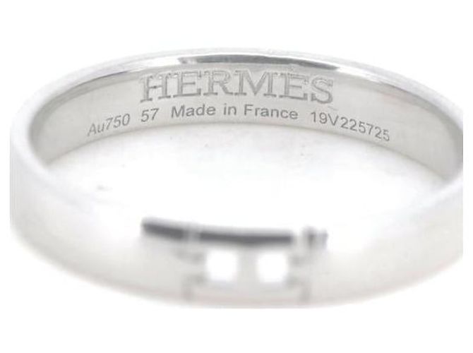 Hermès 18K Ever Herakles Ehering in tollem Zustand Silber - Ansicht 3