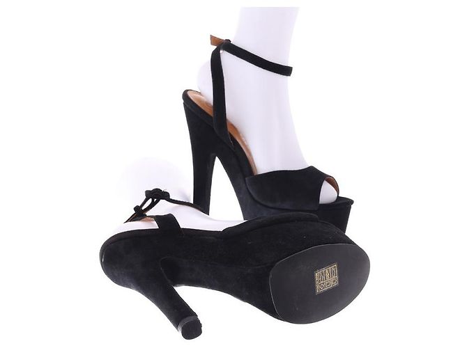 Sandali in pelle nera di Jeffrey Campbell Nero - vista 3