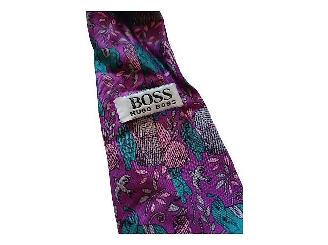 Cravatta Hugo Boss in seta viola - vista 2