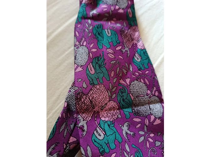 Cravatta Hugo Boss in seta viola - vista 3