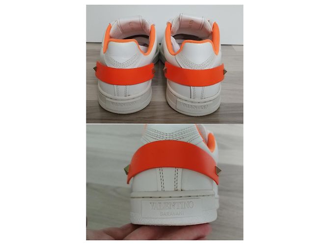 Sneakers Valentino Garavani Backnet in pelle bianca - vista 5