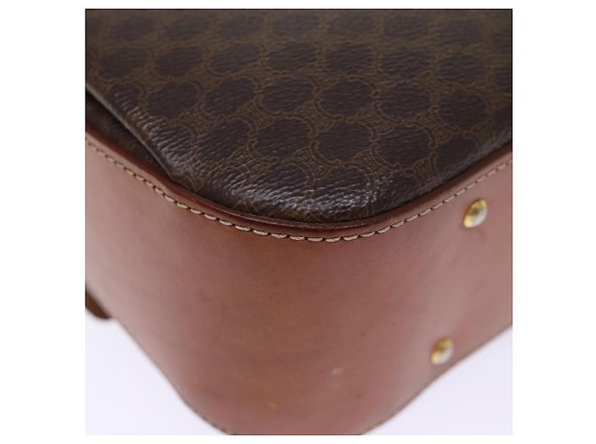 Céline CELINE Borsa a mano in tela macadam PVC 2way Marrone Auth 74543 - vista 12