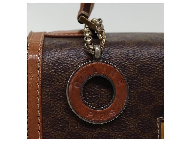 Céline CELINE Borsa a mano in tela macadam PVC 2way Marrone Auth 74543 - vista 14