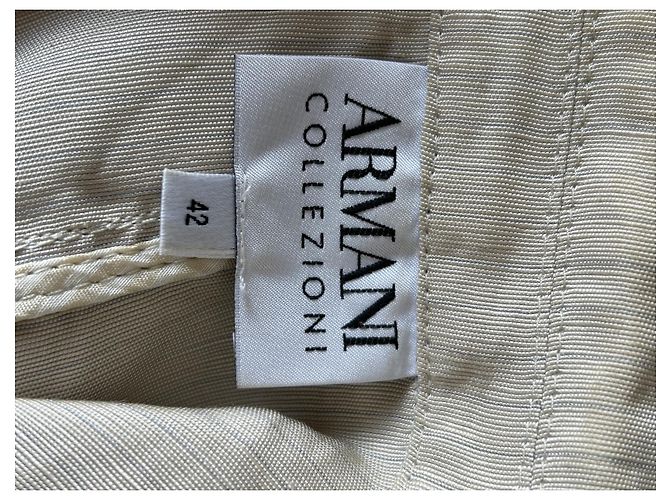Autre Marque Giacca corta beige Armani Collezioni lino e viscosa - vista 12