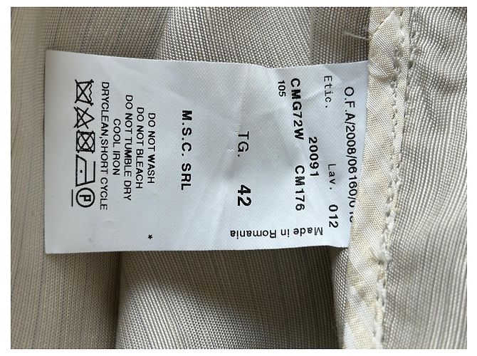 Autre Marque Giacca corta beige Armani Collezioni lino e viscosa - vista 13