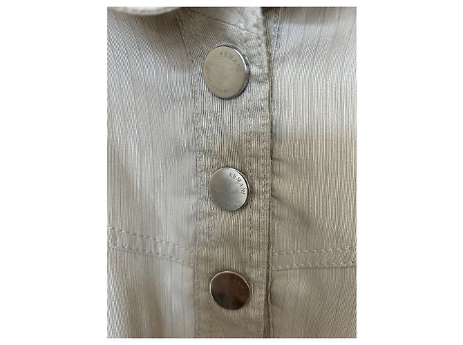 Autre Marque Giacca corta beige Armani Collezioni lino e viscosa - vista 4