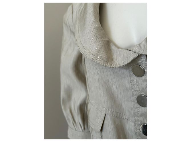 Autre Marque Giacca corta beige Armani Collezioni lino e viscosa - vista 6